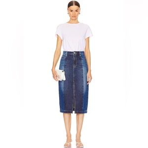 GRLFRND Two-Tone Blue Pencil Skirt